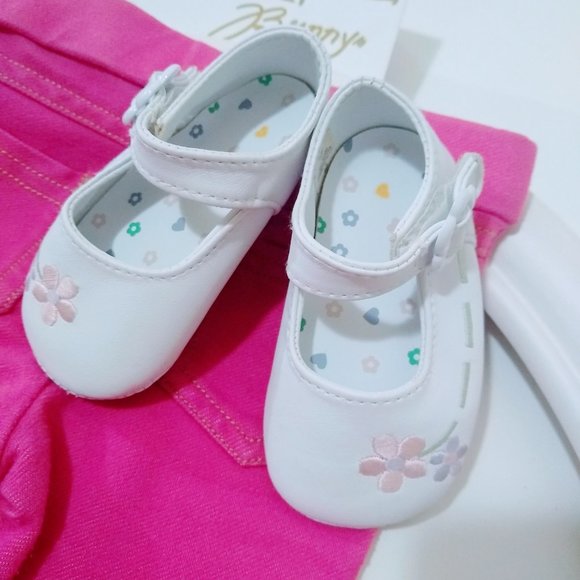 OSHKOSH PINK STRIPED MATCHING SET AND SHOES BUNDLE 6M - Picture 13 of 16